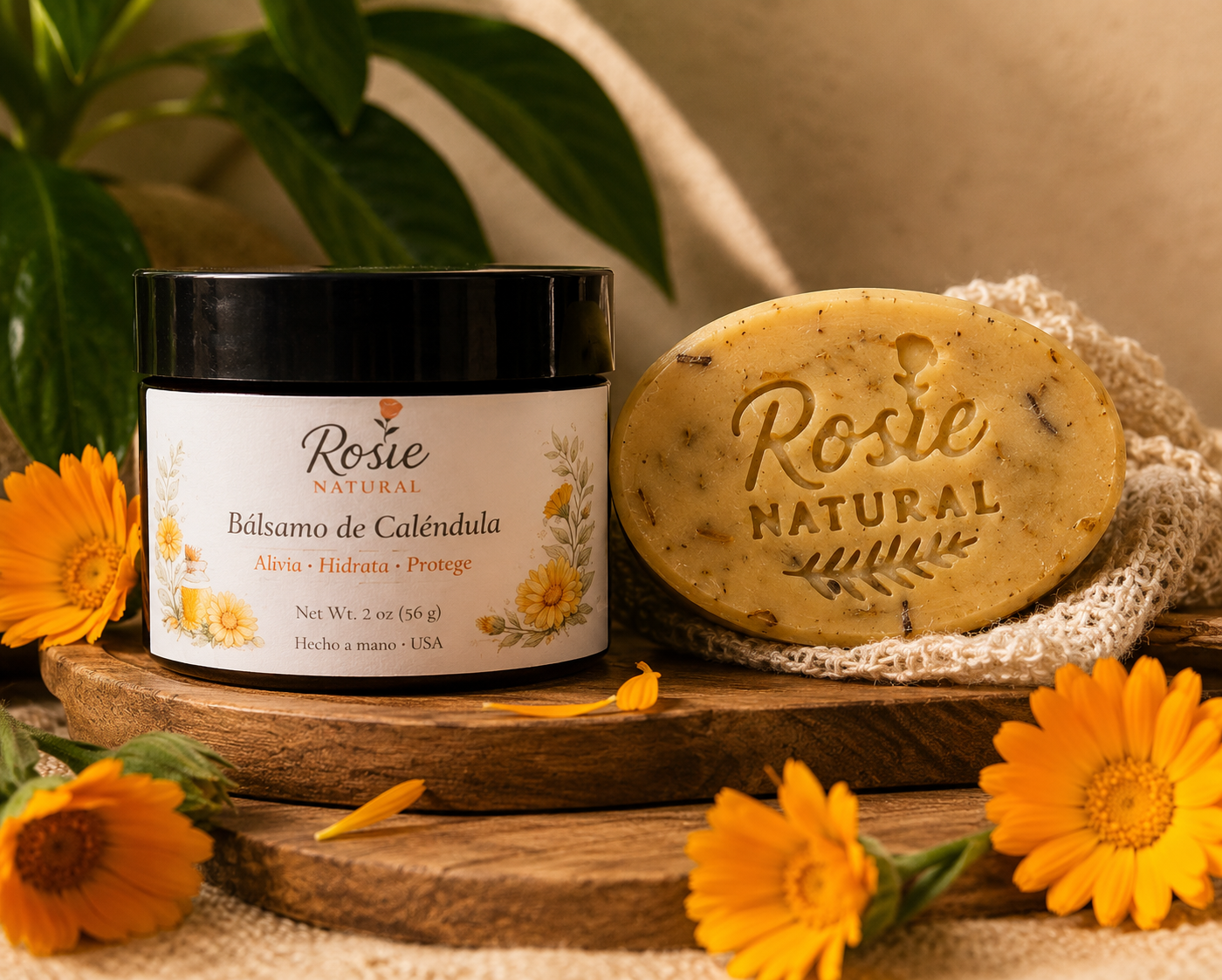 Calendula Skin Care Duo-
 Dúo Para el Cuidado de la Piel de Caléndula