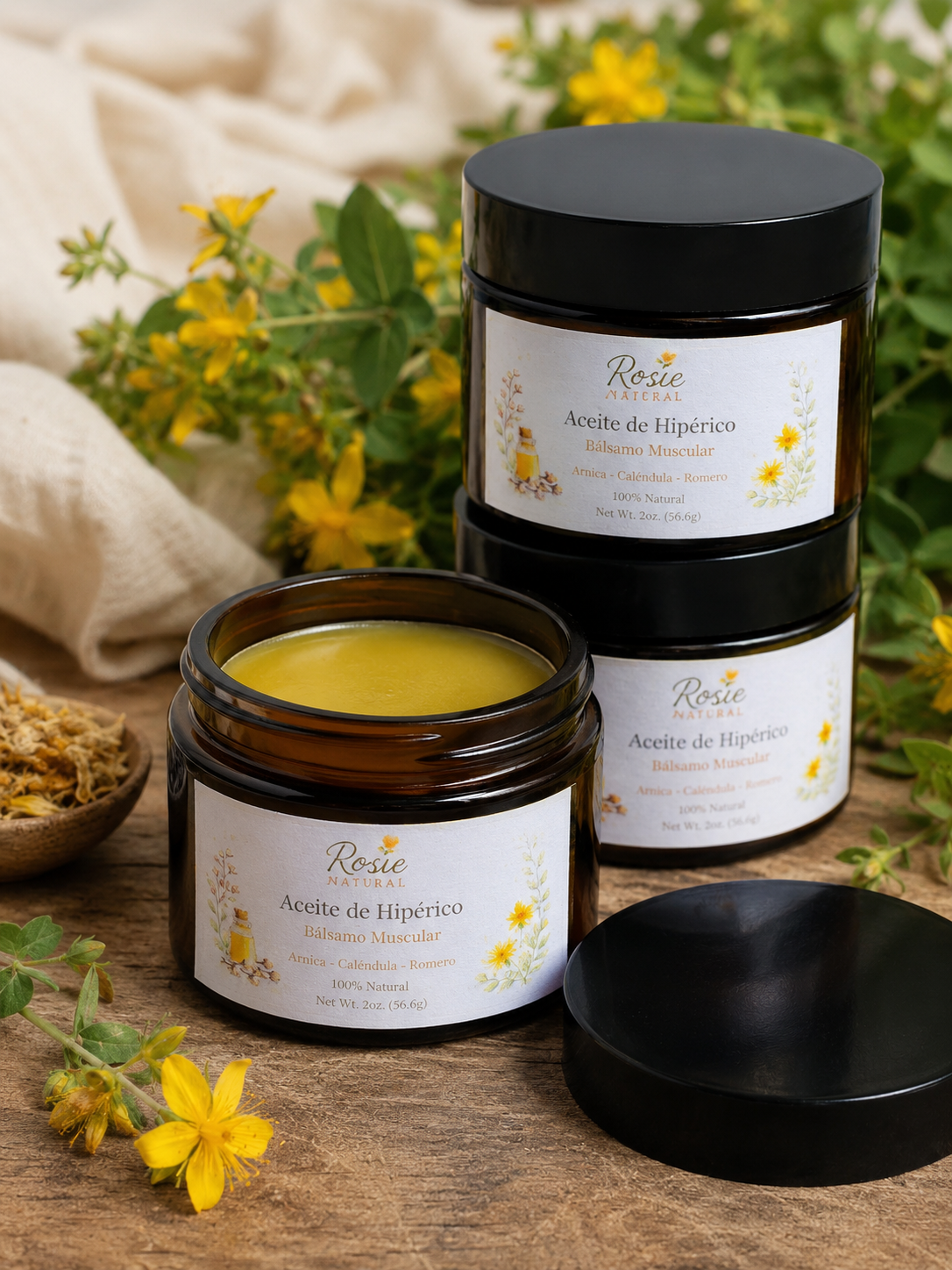 Hypericum Oil Muscle Balm-Bálsamo Muscular de Aceite de Hipérico