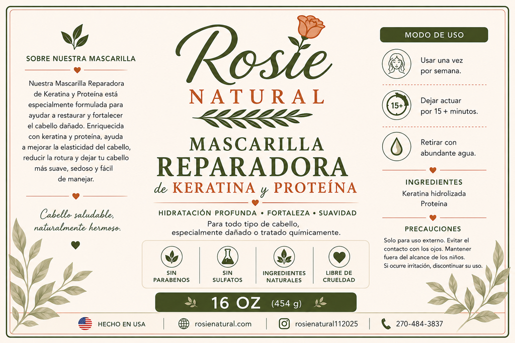 Protein Repair Hair Mask -Mascarilla Reparadora con Proteína