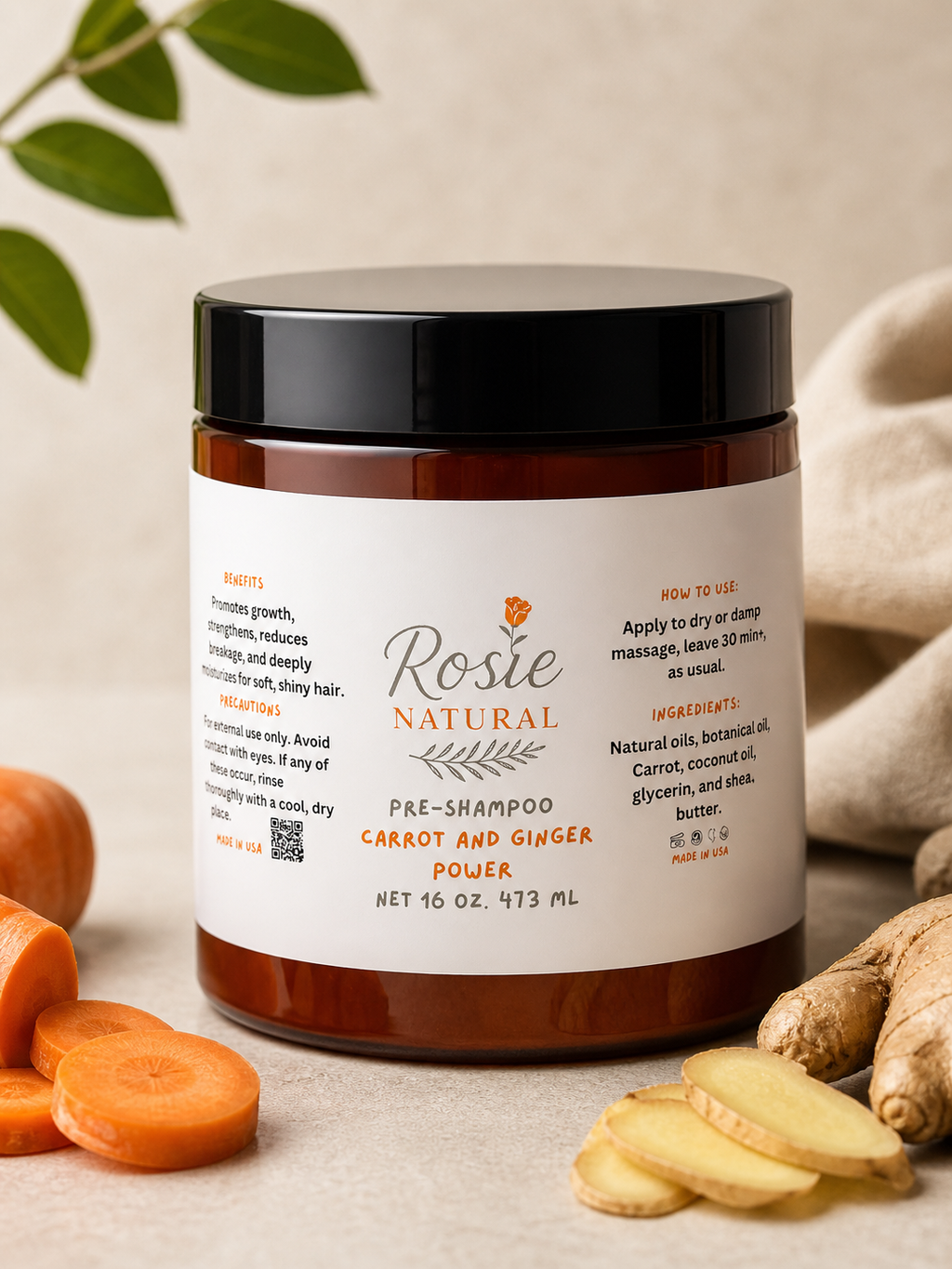 Carrot & Ginger Hair Care Kit - Kit Capilar de Zanahoria y Jengibre